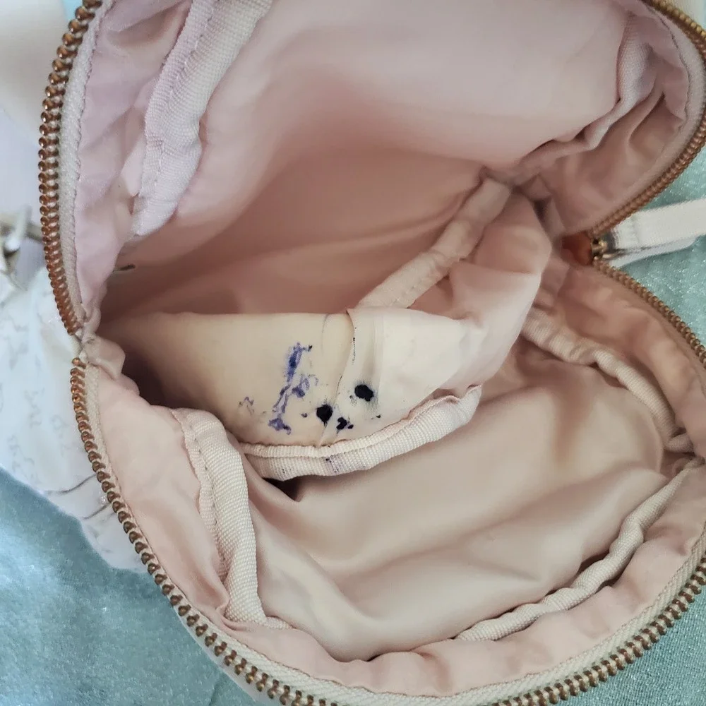 Kids Pink Unicorn Sling Bag Crossbody Backpack Rose Gold Zip fairycore whimsical